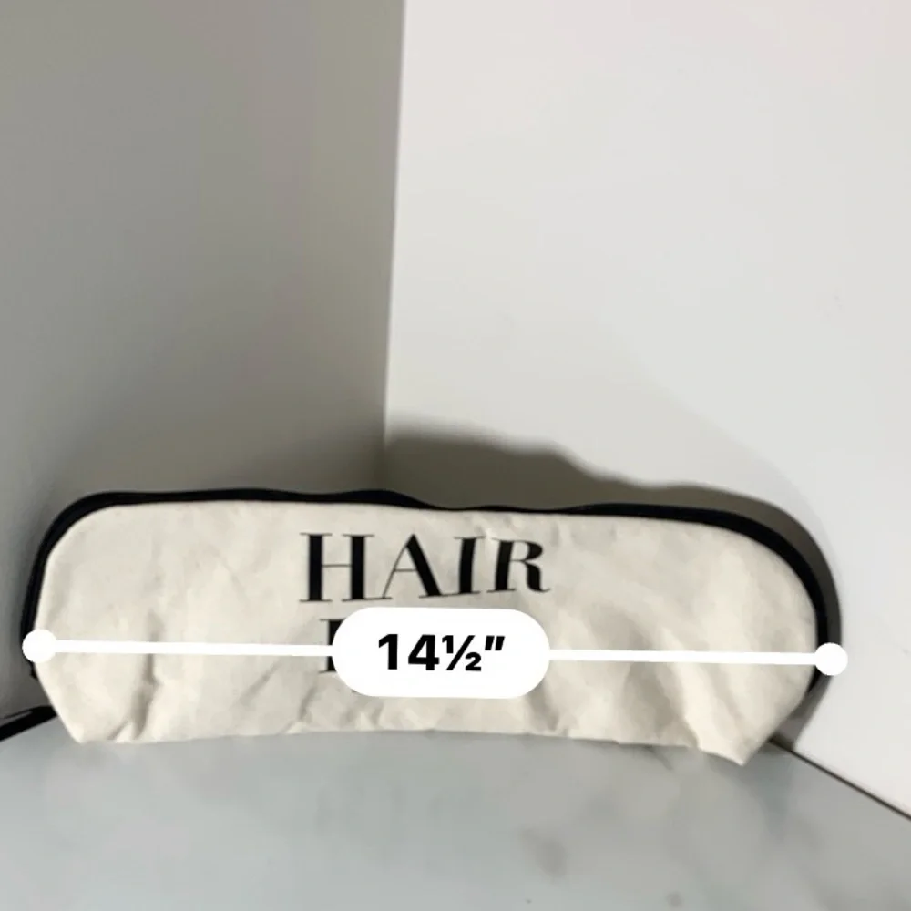 LAST CHANCE! Set of 3 Canvas Zip Pouch bags - Natural with Black Text NWT